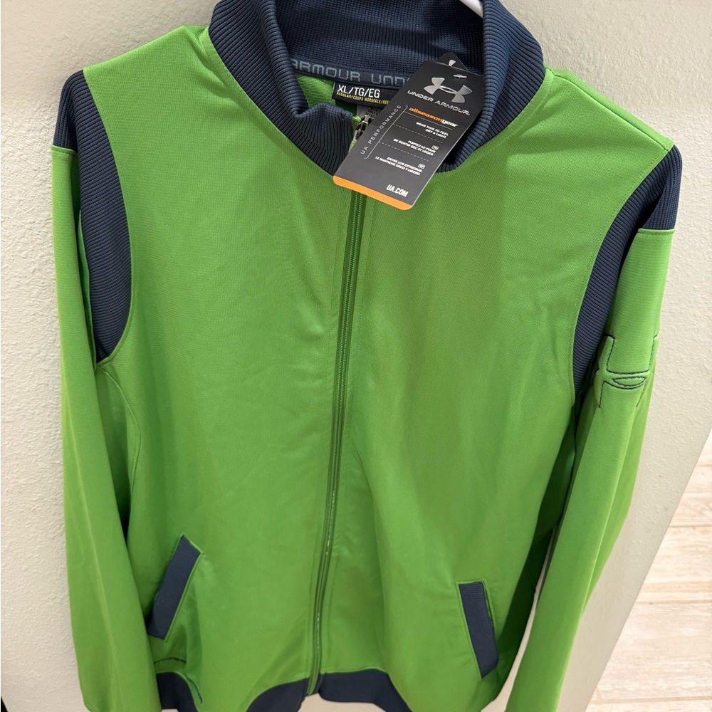 Under Armour Men's Green and Gray Bomber Jacket